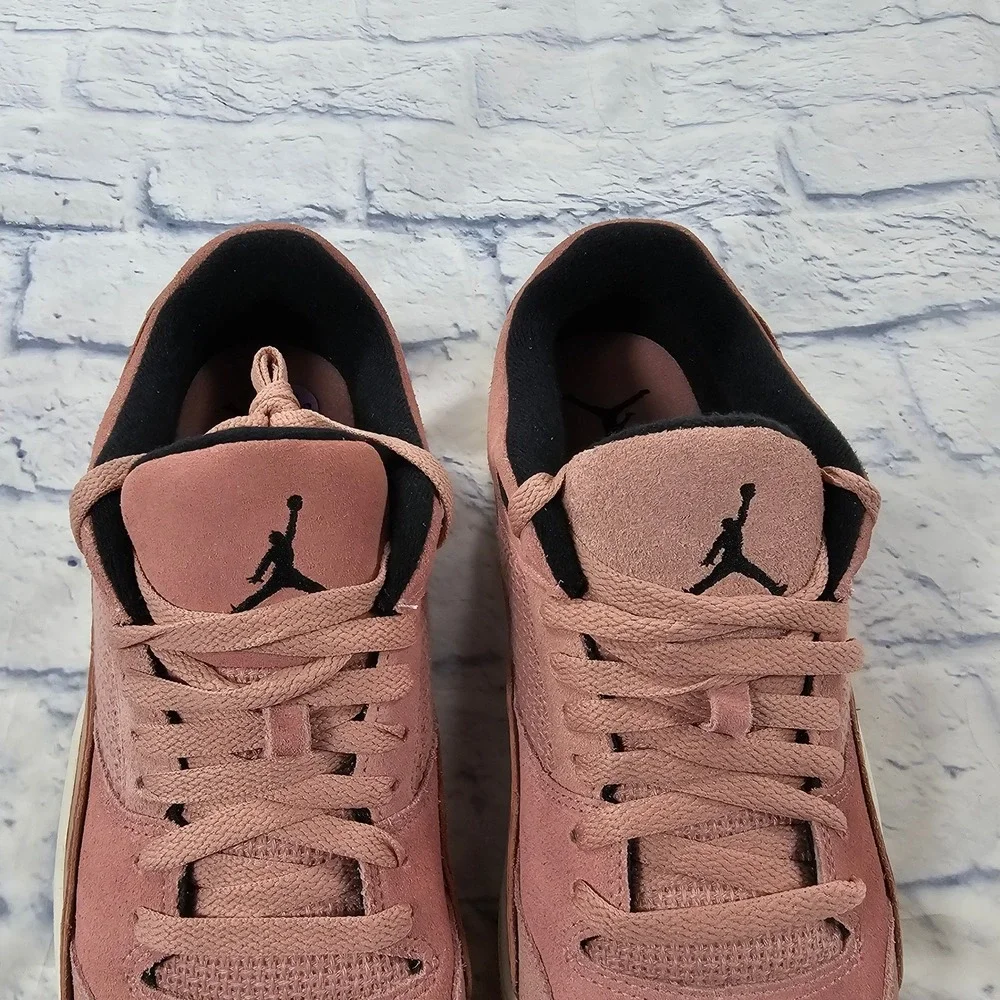 Jordan Flight Court Sneakers Mens 10.5 Rust Pink Suede HF3255-601 Low Top Shoes